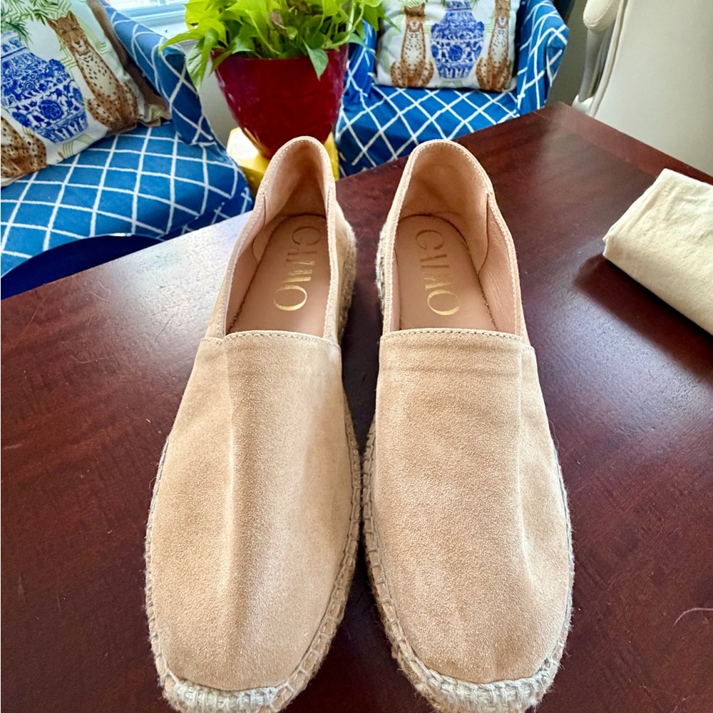 NWT Gaimo Beige “Suede” Espadrilles, sz 39